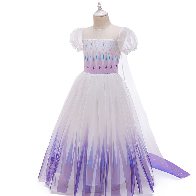 Nueva princesa Anna Elsa 2 Vestidos paraniños Vestidos azules de cumpleaños