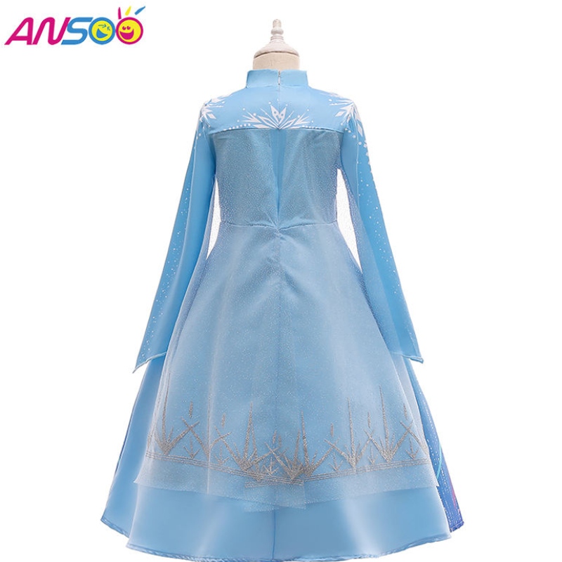 Ansoo Kids Elsa Princess Dress Halloween Cosplay Fancy Party Dress Up Anna Elsa Disfraz paraniñas