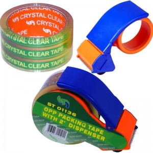 SUPER/CRYSTAL Clear Adhesive Embacking con dispensador