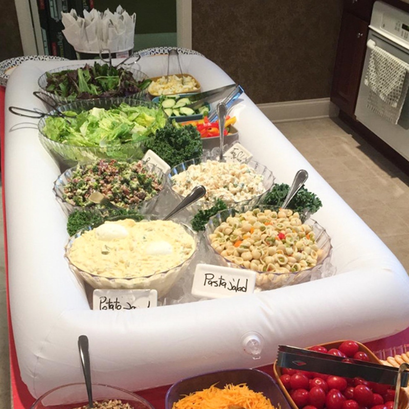 Servicio de servicio inflable Buffet Ensalada de ensalada Picnic Servidor de hielo Suministros de fiesta hawaianos