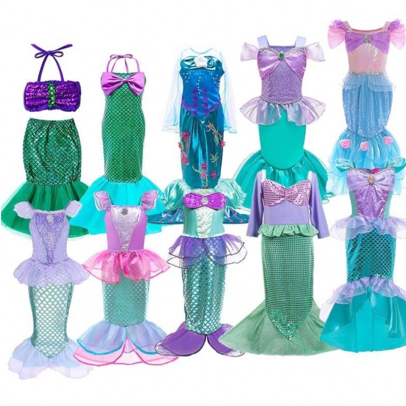 Chicas pequeñas sirenientes halloween princesa disfrazniños ariel vestidosniñosnavidadnavidad carnaval fiesta de cumpleaños atuendo ropa