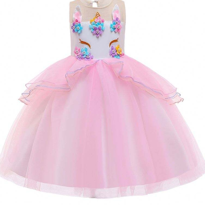 Vestido de vestimenta de ropa de tela de tela para bebés al por mayor vestidos de fiesta paraniñas DJS006