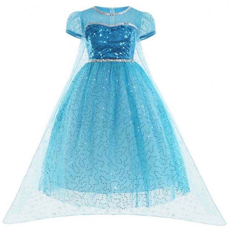Little Princess All in One Set Crown Wand Guantes de Halloween Elsa Cosplay Disfraz con accesorios HCGD-026