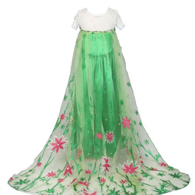 Disfraz de cumpleaños de Amazon Top Seller Girls Princess Anna Kids Dress Elsa por 4-10y HCGD-019