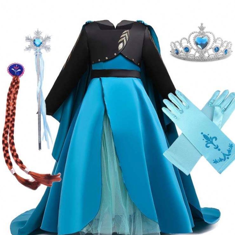 Disfraz de coronación queennuevo elsa 2 chicas vestida de elsa paraniños hcgd-035