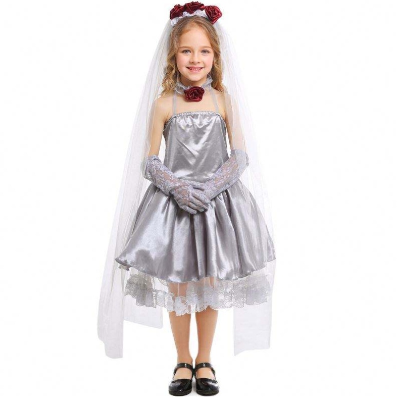 Disfraz de cosplay de Halloween fantasía chicas grises fantasmas vestidos de vestuario hcvm-009
