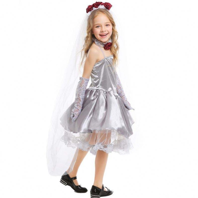 Disfraz de cosplay de Halloween fantasía chicas grises fantasmas vestidos de vestuario hcvm-009
