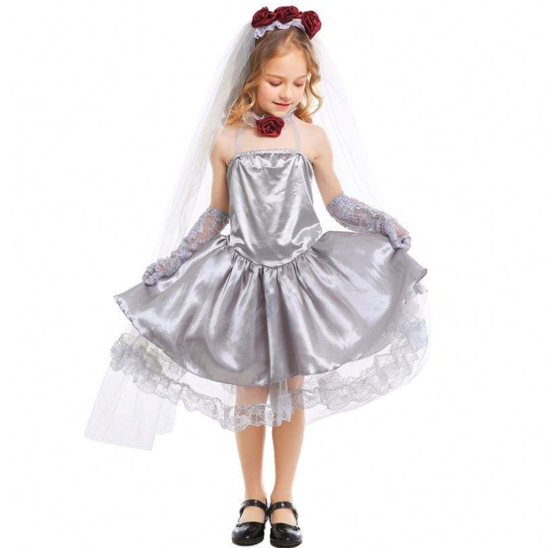 Disfraz de cosplay de Halloween fantasía chicas grises fantasmas vestidos de vestuario hcvm-009