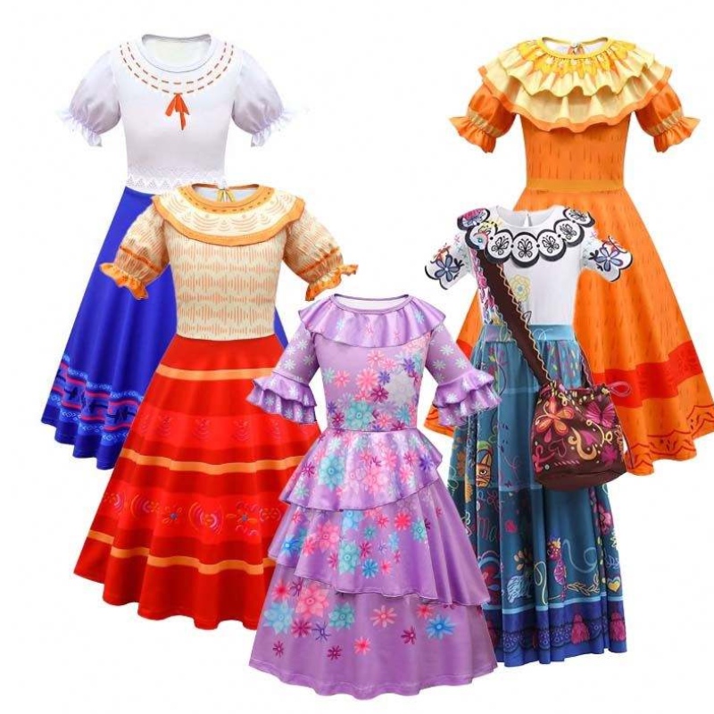 Atuendo de cosplay de Halloween Vestidos de princesa para adultos Mirabel Isabella Encanto Disfraz para adultos HCIS-017