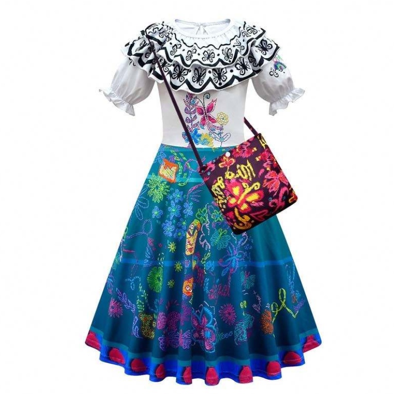 Fiesta de cumpleaños Halloween Outfits Girls Magic Family Dolores Encanto Disfraz paraniñas HCIS-006