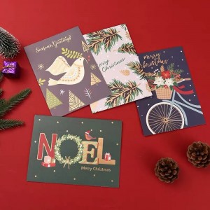 Tarjetas de felicitación Imprimida Kraft Paper para el logotipo personalizado de cumpleaños Impreso 150G/200G/250G/300G Regalo impreso Regalo multicolor Tarjeta de agradecimiento de cumpleaños Tarjeta de Navidad