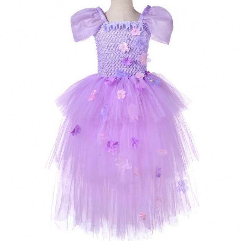 Baby Girl de 1 a 8 años Crochet hecho a mano Tulle Mirabel Isabela Encanto Tutu Vestido HCIS-014