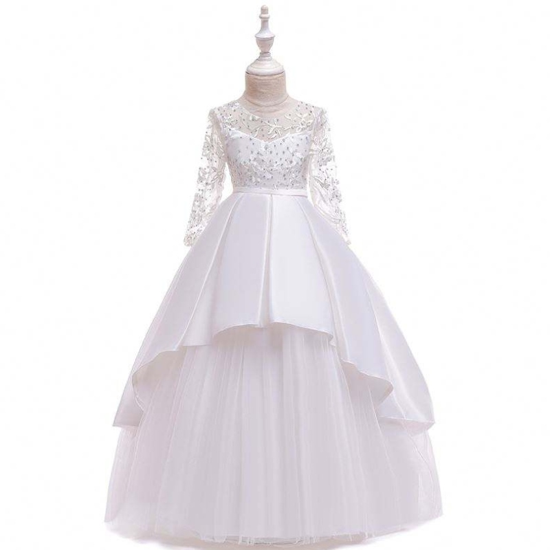 Boutique de manga larga Princesa Vestidos de lanoche Vestido de bodas de cumpleaños con flores LP-233