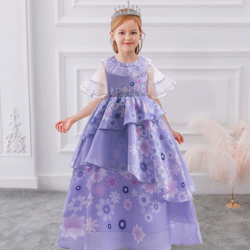 Baige Encanto Mirabel Cosplay Costume TV&movie Kids Fancy Carnival Pascua Princess Vestido MFMW002