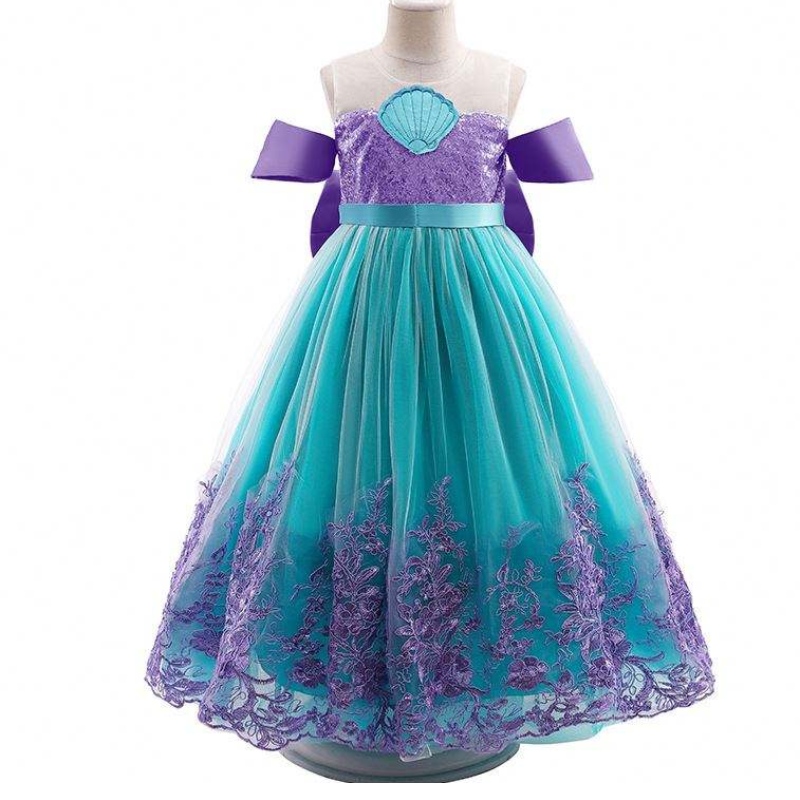 Baige Mermaid Summer Autumn Flower Girl Vestido Long Princess Christmas Halloween Disfraz