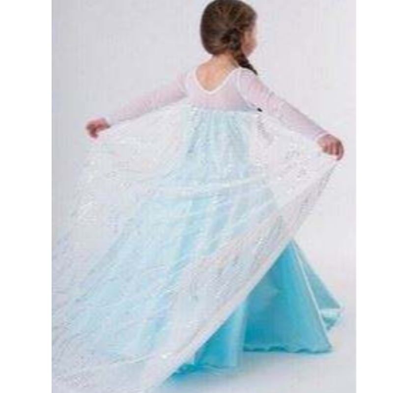 Baige New Snow Frock Girls Vestidos Accesorios Cosplay Dispositivo Elsa Princess Party Vestido