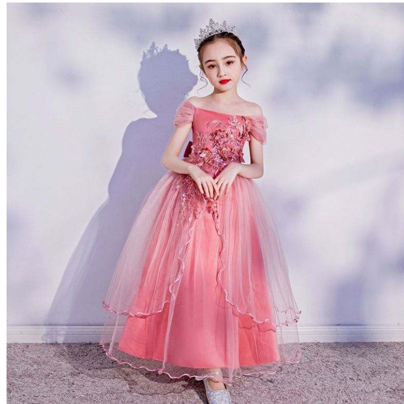 Diseños de vestimenta de bebés de alta calidad Boutique Girl \\ S Vestido adulto de estilo occidental paraniños Vestido de fiesta de fiesta LP-213