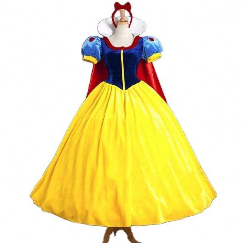 Mujeres al por mayor Adult Halloween Caricatura Princesa Disfraz de Blancanieves de Nieve White Princesa con bullicio