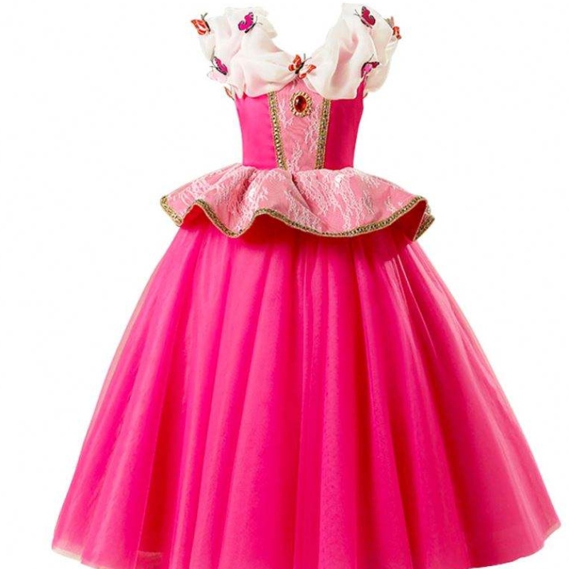 Niña elegante deluxe sleeping bella halloween princesa fiesta de disfraces aurora vestida paraniños de lanavidad en capas denavidad en capas de Navidad