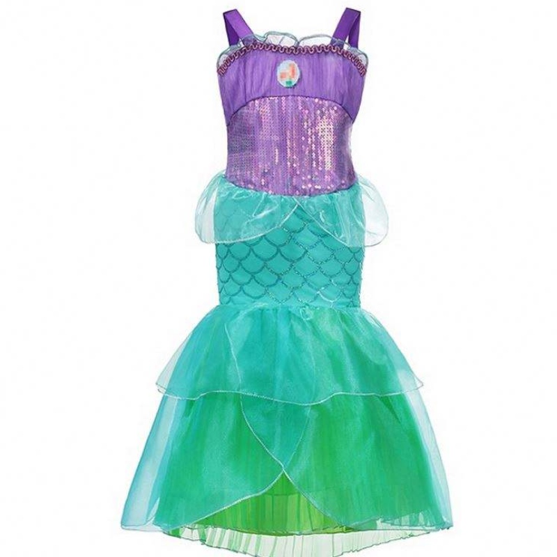 Girls Little Mermaid Ariel Princess Dress Cosplay Trajes paraniños Vestidos de sirena deniña Merma