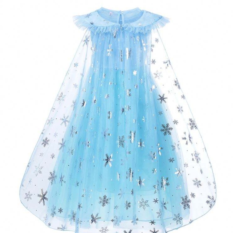 Girls Elsa Cosplay Dress Fancy Disfraz Girl Snow Fiesta de cumpleaños de Halloween Niños Princesas Ropa Capa