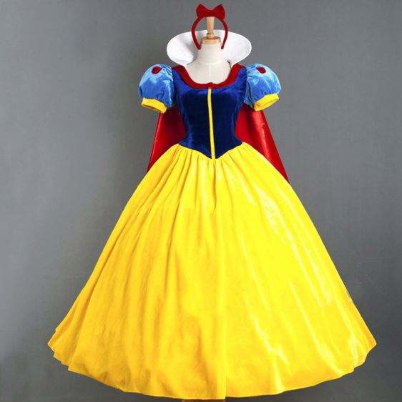 Vestido de cosplay para adultos Girl Girl Princess Vestido Mujeres Adult/children Princesa Disfraz de Fiesta de Halloween de Blancanieves