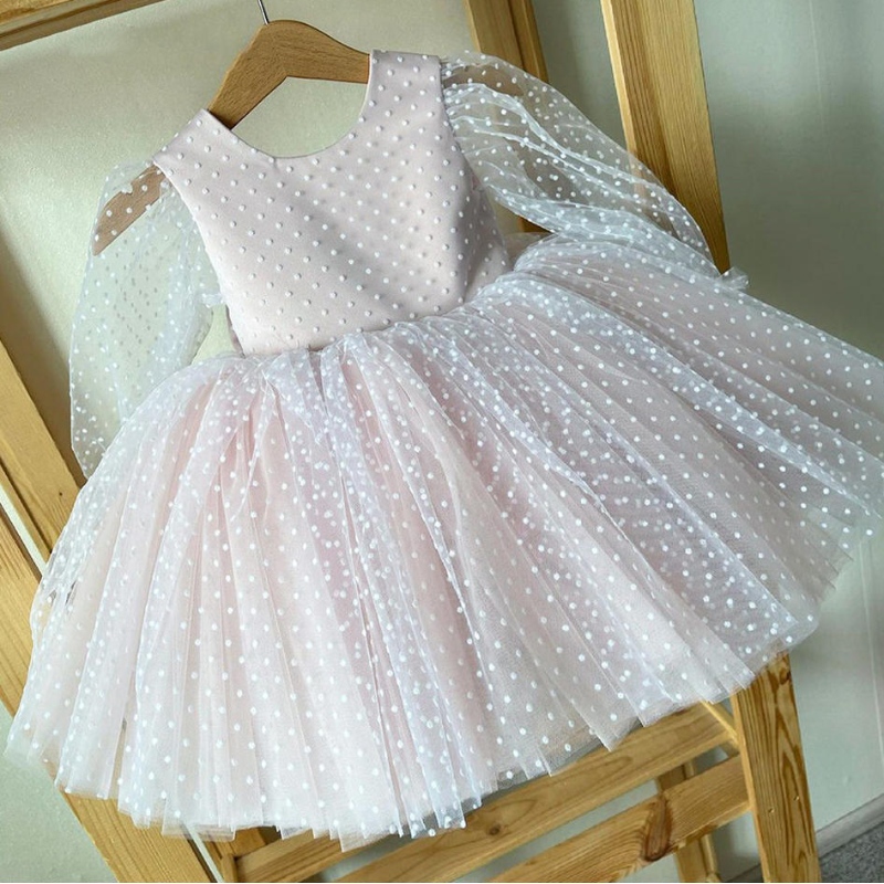 Elegantes volantes Vestidos de flower Vestidos de laniña de cristal Princesa para bodas Party Pageant Vestidos de Fiesta