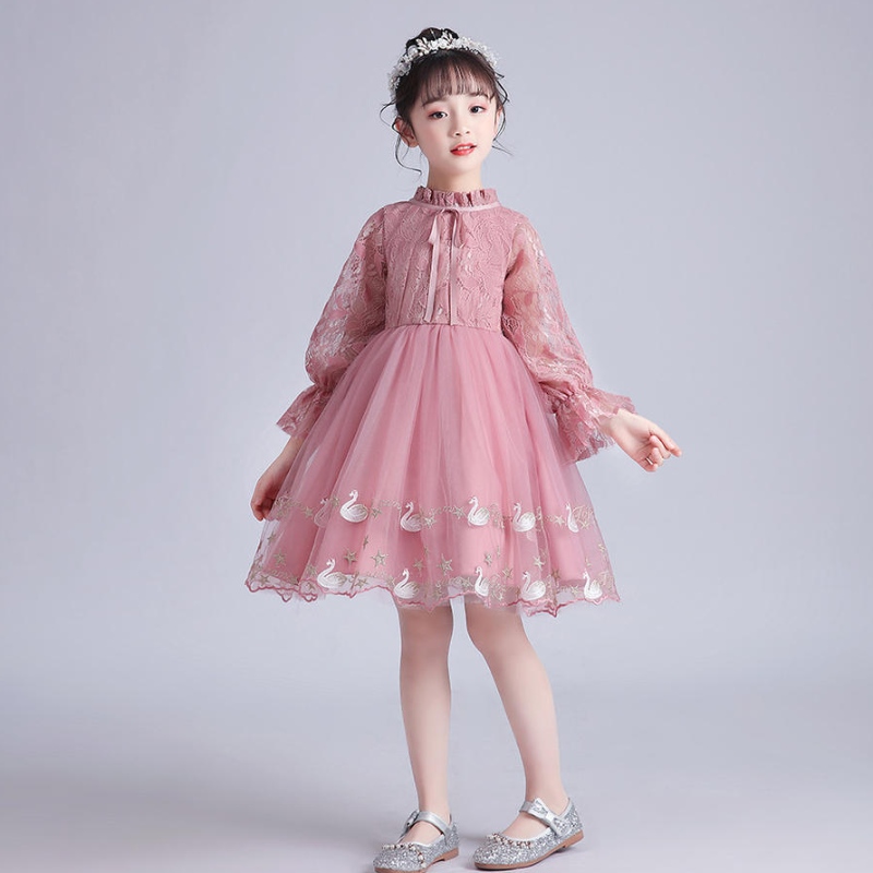 Ropa de estilo europeo ropa de vestidos denovia paranovianiños encantadores vestidos de tutor de cumpleaños para chicas de flores vestidos de vestir de pelota