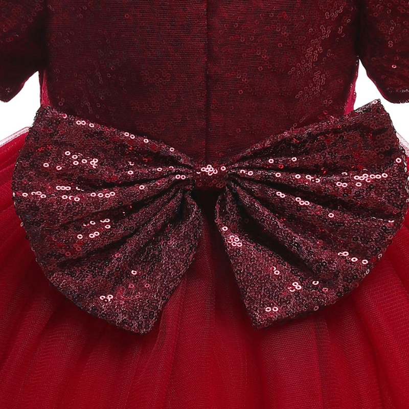 Vestido para bebés paraniñas Vestido de cumpleaños de primer año Fiesta de lentejuelas de lente