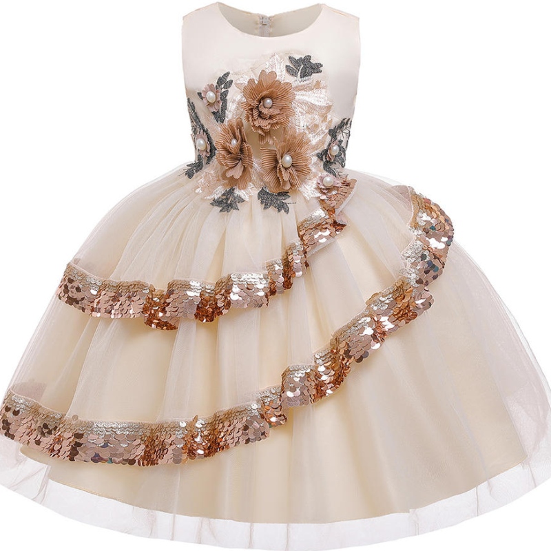 2022 Summer Vestido deniña Elegante Vestidos paraniños Vestidos Niños Ropa Flower Princesa de boda Vestido de fiesta