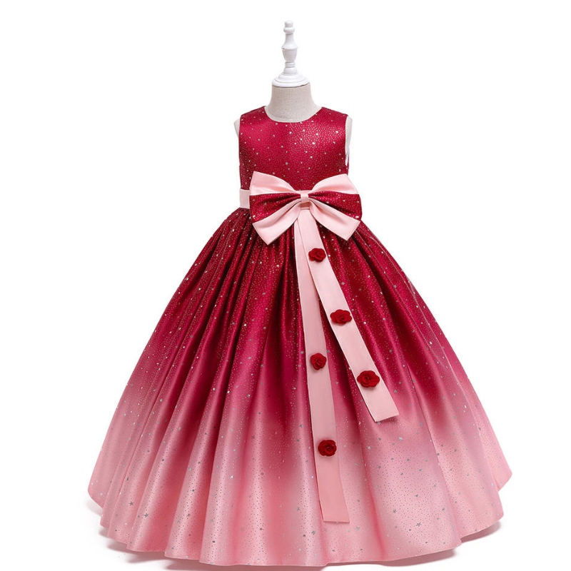 Color de gradiente al por mayorniños vestidos de fantasía paraniñas Boda Cumpleaños Flower Girl Frock Ball Vestina Vestido