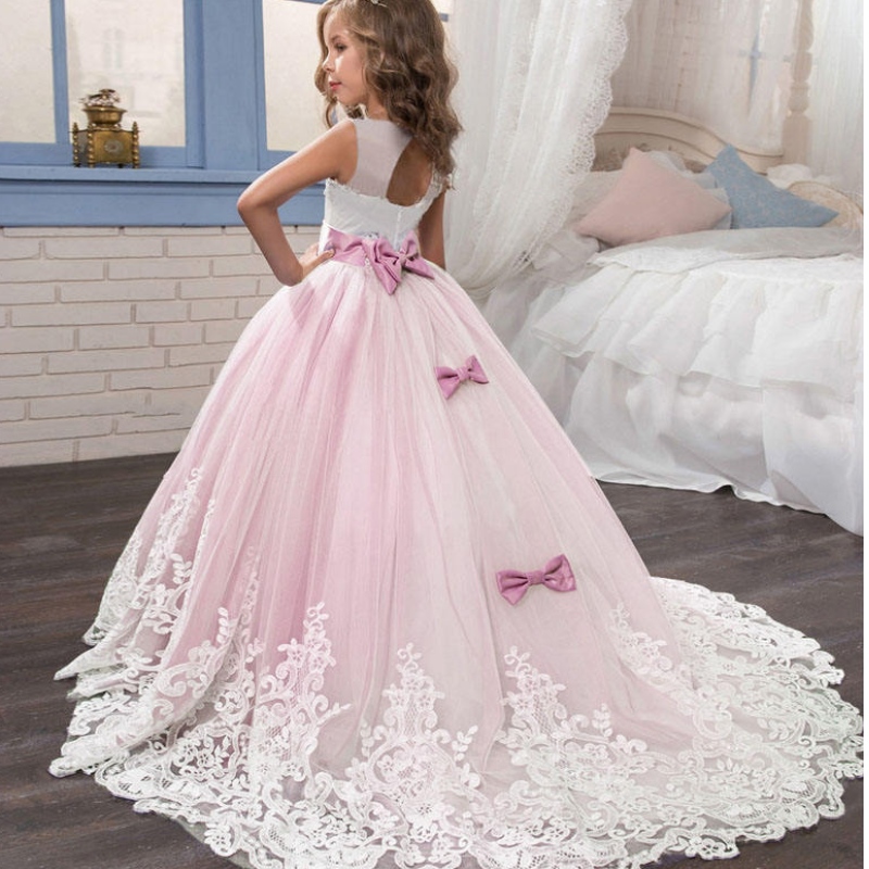 2022 Summer Girls Dress Long Kids Damides Vestidosniños Princesa Party Vestido denovia 3 10 14 años Vestido