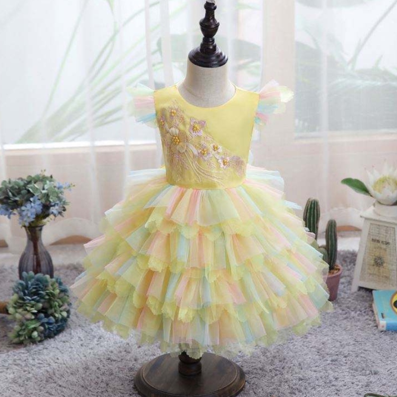 Baige Girls \\ 'Vestido de mangas cortas Ballet Colorido NUEVA CHICAS \\' Vestido de princesa Diseño de vestido D0755