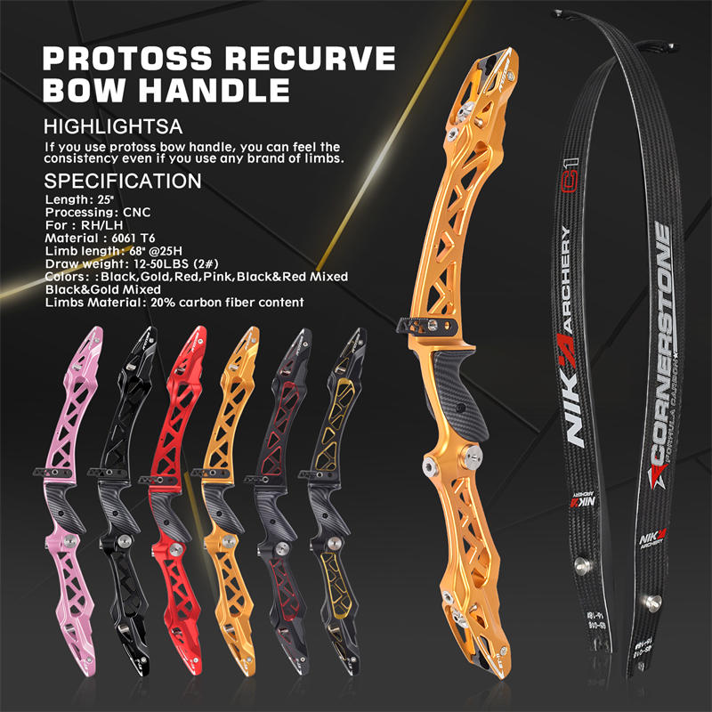Elongarrow 68 pulgadas RH/LH recurva el arco con extremidades de carbono C1