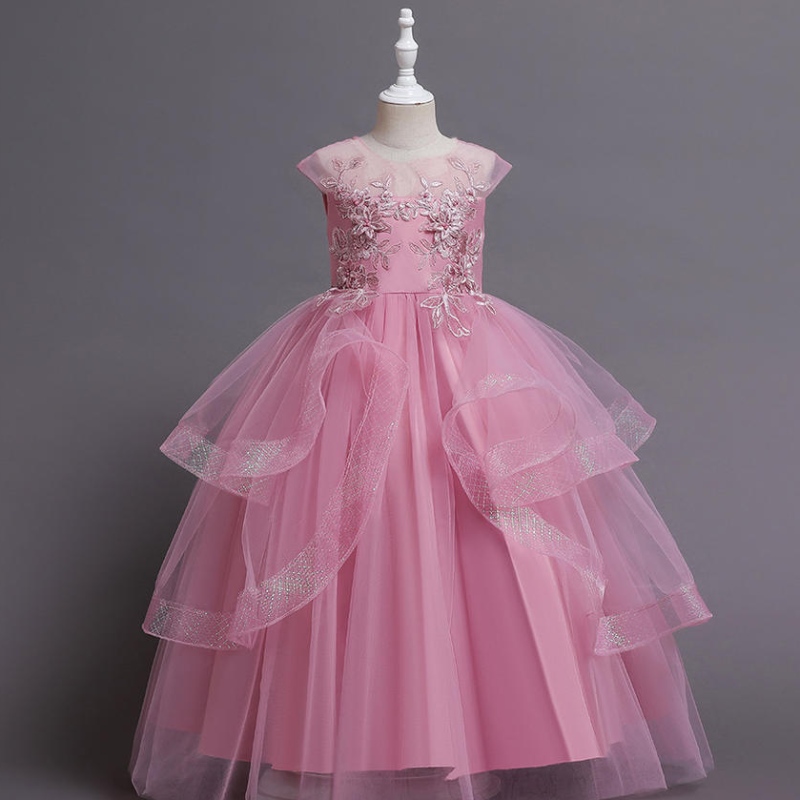 Vestidos de tul de malla de chicas de flores para adolescentes vintage verano sin mangas elegante tutu tutu vestidosniños vestidos
