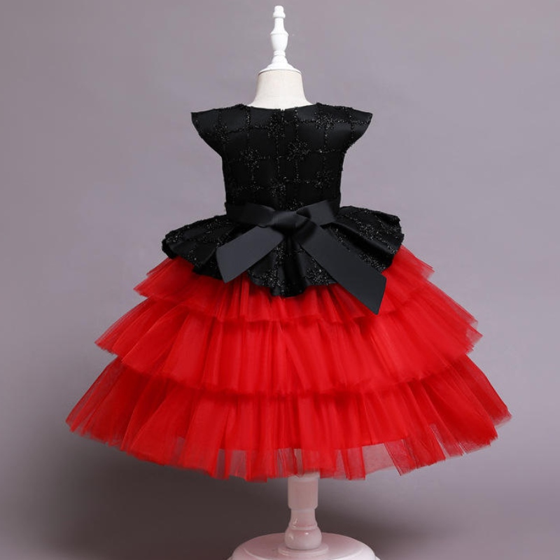 Vestido de princesa de malla deniños Cake Tutu Falda para la fiesta de actuación de piano de cumpleaños