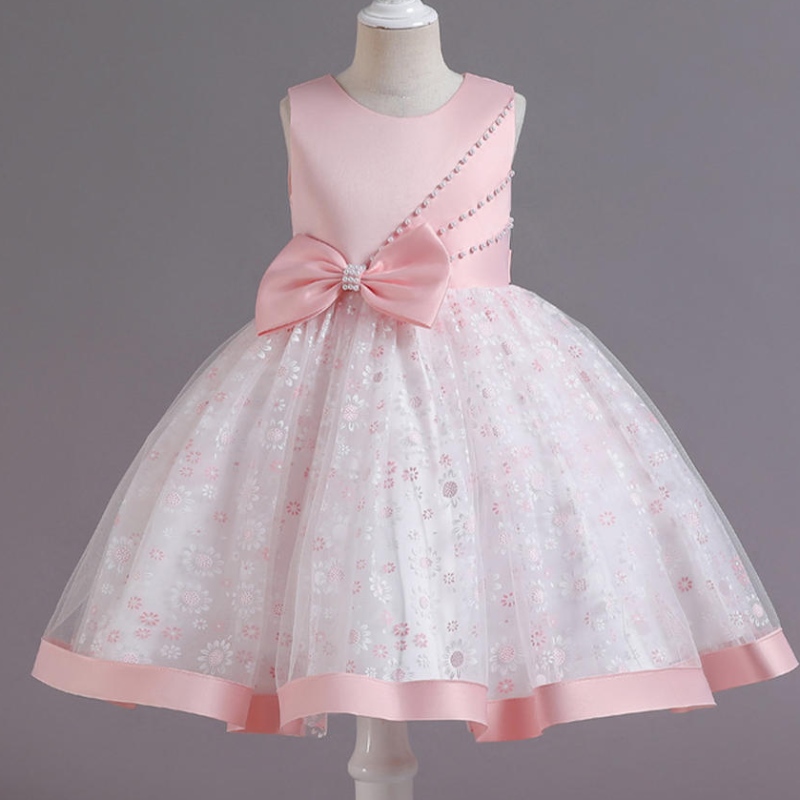 Flora Wedding Wedding Princess Dress Vestido de interpretación de piano para fiesta de cumpleaños de primer año