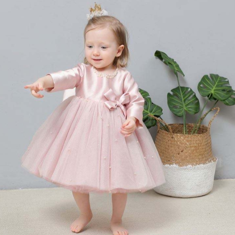 Baigenuevo bebé vestido de un año princesa vestida de princesa bebé cien días de arco grueso espesadoniños dz008