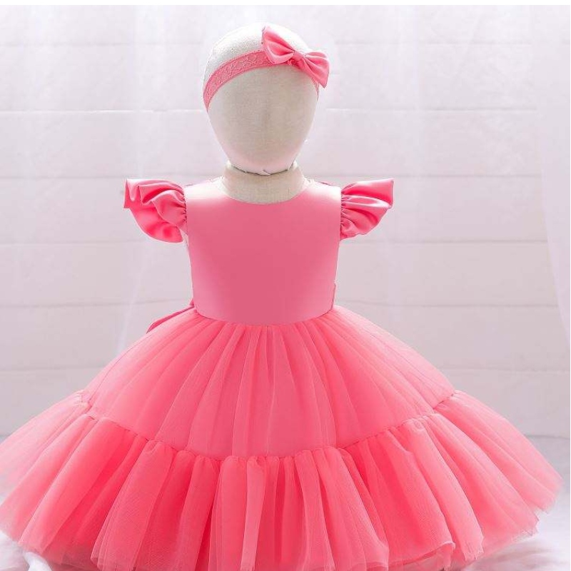 Baige White Baby Baby Baby Baby Princess Vestido de Navidad Vestido deniños 2 años de ropa L2038XZ
