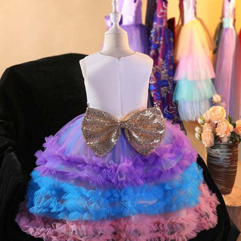 Baige Unicornio Tutu Tutu Party Dress Vestido de unicornio Girl Princess Vestidos
