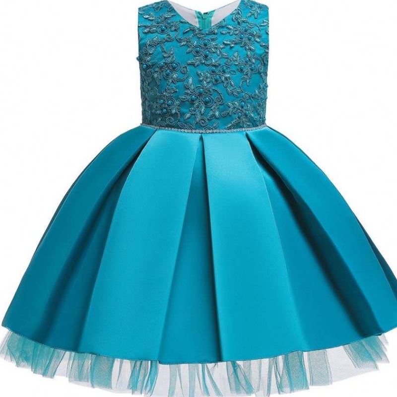 Ropa paraniños Lindo vestido de fiesta deniñas sin mangas de fiesta Floral Wedding Princess Vestidos L185