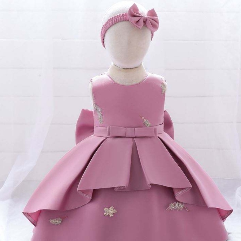 Ropa paraniños Lindo vestido de fiesta deniñas sin mangas de fiesta Floral Wedding Princess Vestidos L185