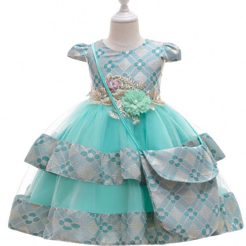 Baige paraniños al por mayor ropa flores con bolso vestido floral paraniños paraniña de 3 años vestida deniño elegante