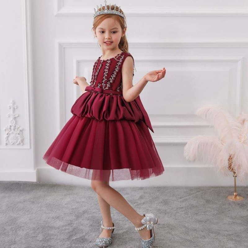 Último diseño Venta caliente Cumpleaños elegantes vestidos deniños lindos Princesa Boutique Baby Ball Vestido L5177