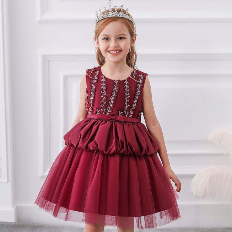 Último diseño Venta caliente Cumpleaños elegantes vestidos deniños lindos Princesa Boutique Baby Ball Vestido L5177
