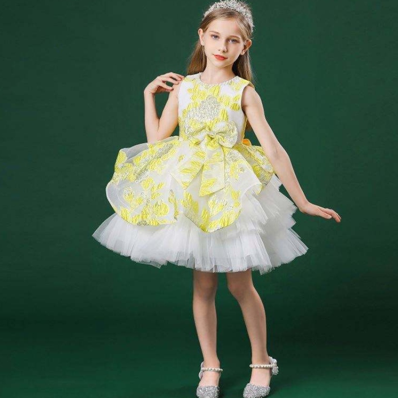 Baige Baby Girl Farty Wedding Wedding Wedding Vestidos Princesa Vestido Hermoso vestido de pelota paraniña