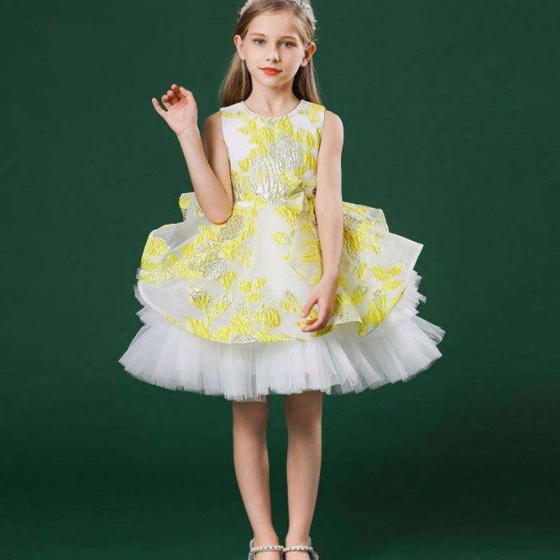 Baige Baby Girl Farty Wedding Wedding Wedding Vestidos Princesa Vestido Hermoso vestido de pelota paraniña