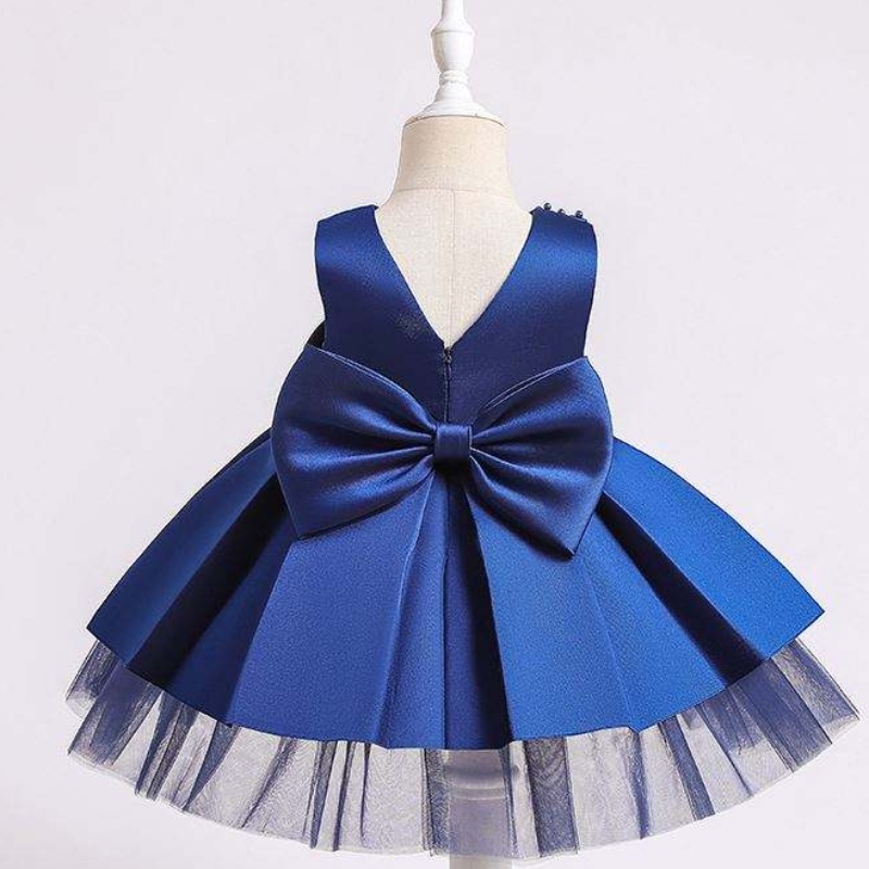 Perlas en capas de moatz apliques 3d kids princess vestidos paraniñas diseños de vestido para fiesta