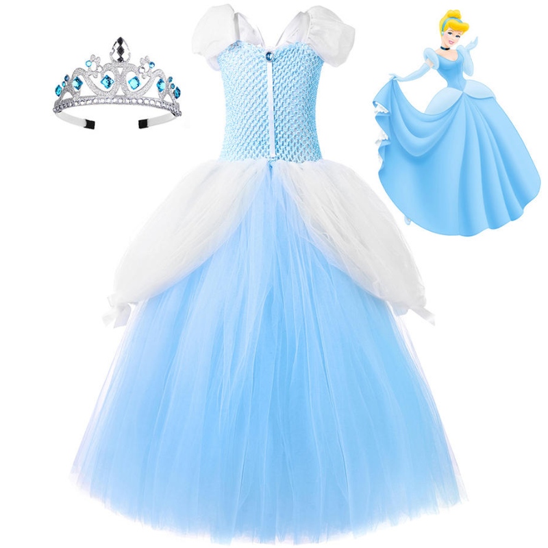 Vestido de princesa deniñas Fanche Costume Rol Play Vestido de fiesta de baile de baile de la fiesta Vestido