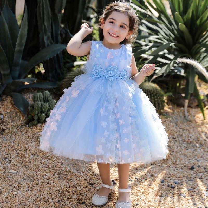 Baige Lovely Flower Bridesmaid Girls Party Vestidos denoche paraniños Vestidos denovia L2030XZ